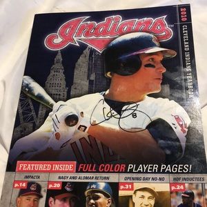 2010 Cleveland Indian‘s yearbook signed by Chris Gimenez